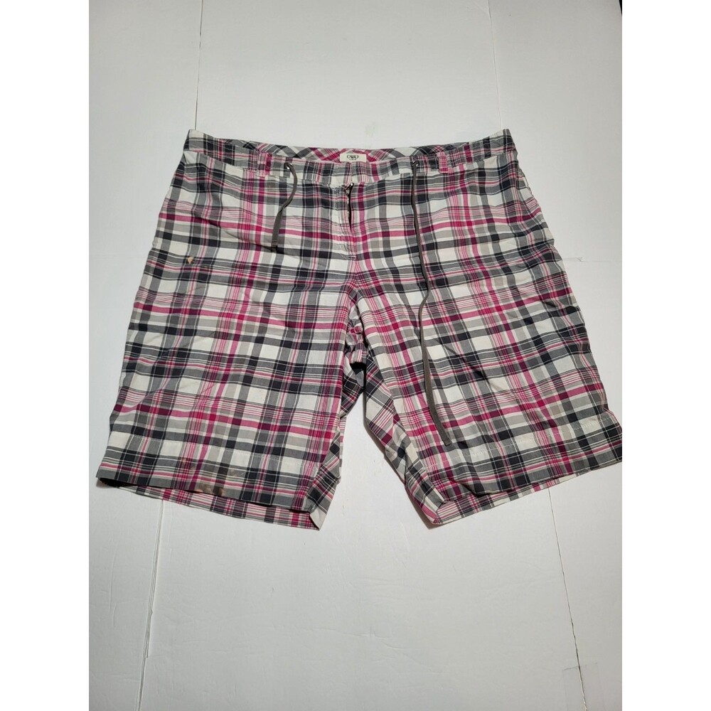 Cato Women Casual Flat Front Plaid & Check Short Size 26W